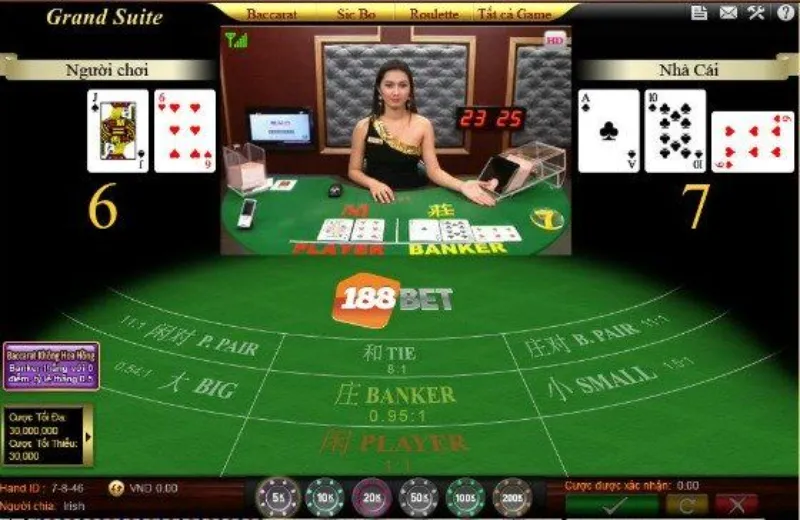 Cổng game baccarat trực tuyến 188BET