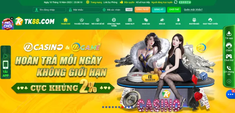 Nhà cái uy tín casino online TK88